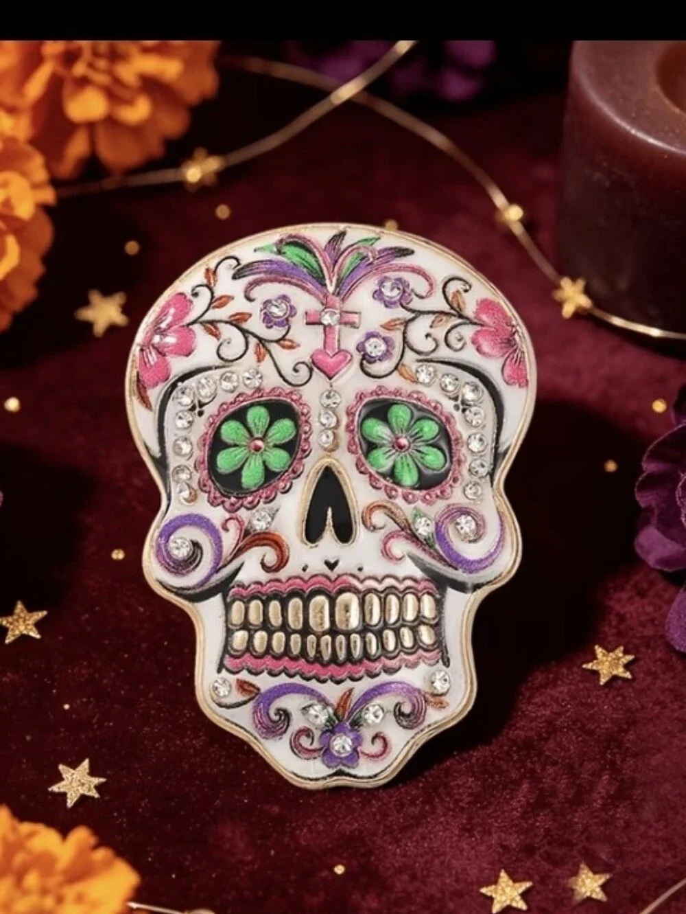 Sugar Skull Brooch NEW